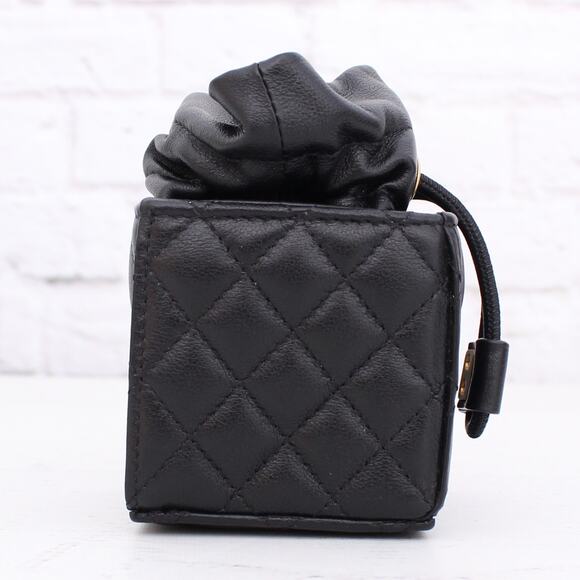 Chanel Mini Drawstring Chain Shoulder Clutch Crossbody Black Caviar A2145 - Picture 5 of 13